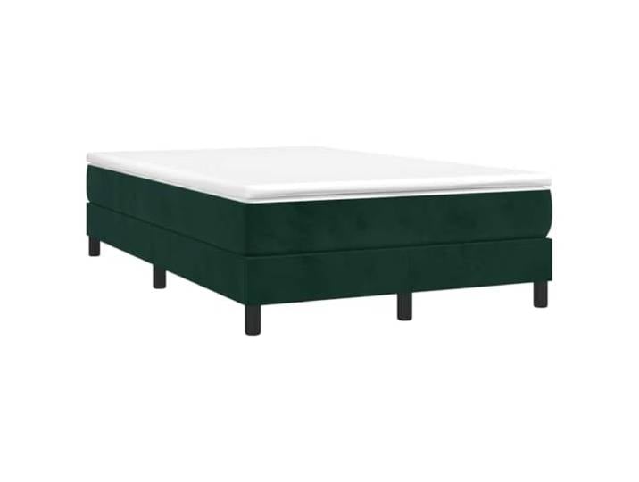 PUGYNBK Boxspringbett aus Samt, Dunkelgrün, 120 x 190 cm Taschenfederkernmatratze, mittelharter Stützfuß, Lattenrost inklusive, hautschonender Bezug