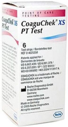 ROCHE DIAGNOSTICS SpA COAGUCHEK XS pT Test 6 Strips