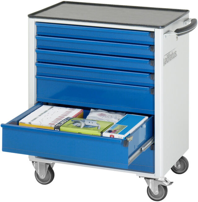 Chariot à outils Rau avec 7 tiroirs métal LxPxH 700x500x860mm (02-7365.11)