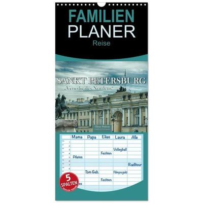 Familienplaner 2027 - Sankt Petersburg - 'Venedig des Nordens' mit 5 Spalten (Wandkalender, 21 x 45 cm) CALVENDO