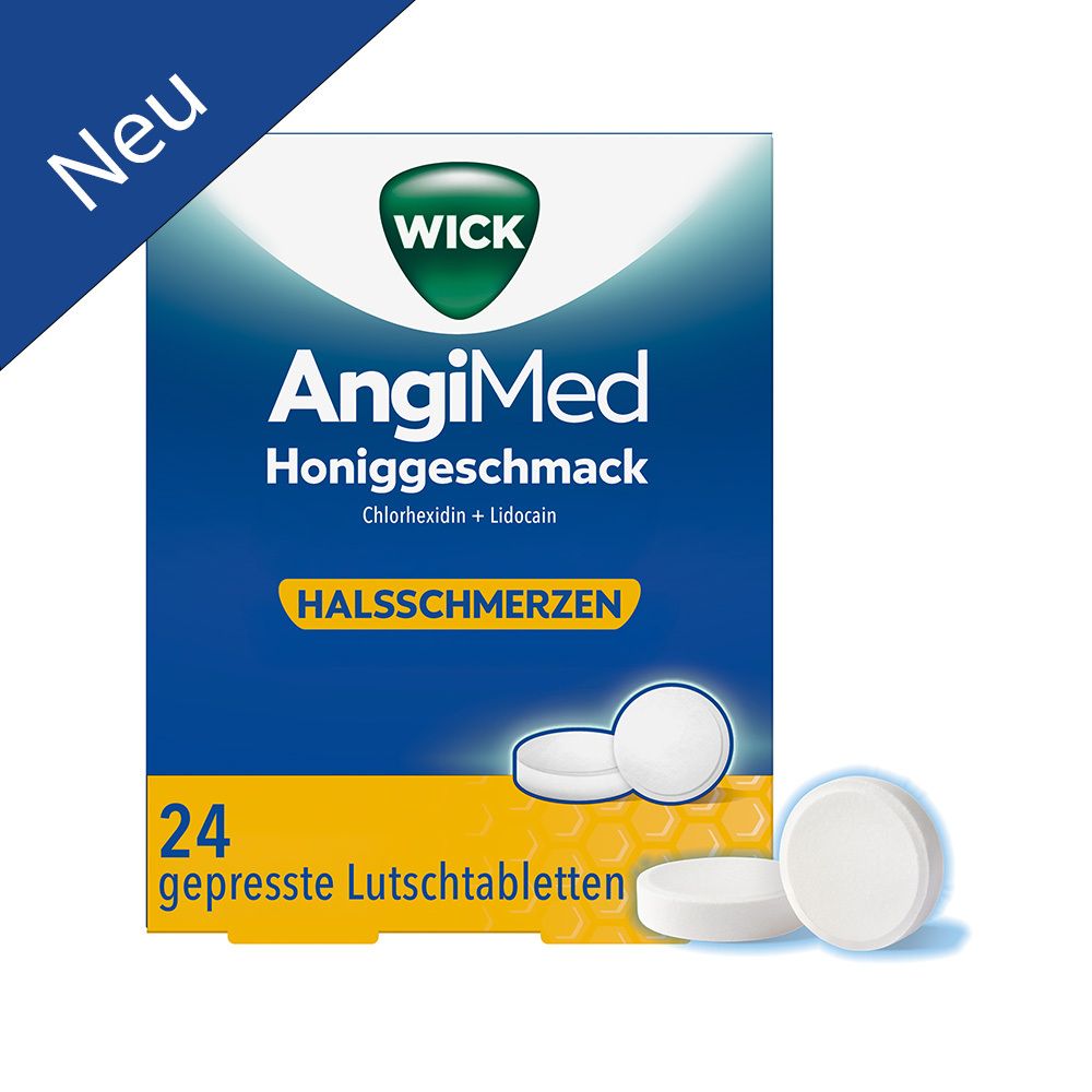 Wick AngiMed Honiggeschmack 5 mg/1 mg Lutschtabl. 24 St Lutschtabletten