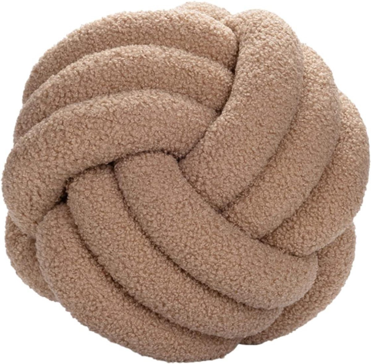 Rond Knoopkussen Decoratief Kussen Kaki - Diameter: 28 cm