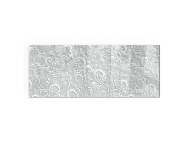 KAMINBODENPLATTE 125x50 cm - Elegantes Pflanzenmuster