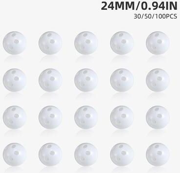 Inspired Living SilentJoy Pet Squeaker Balls & DIY Rattle Bell Beads For Plush Toys, Baby Crafts & Dog Toy Repair rattle Ball 24mm 50pcs