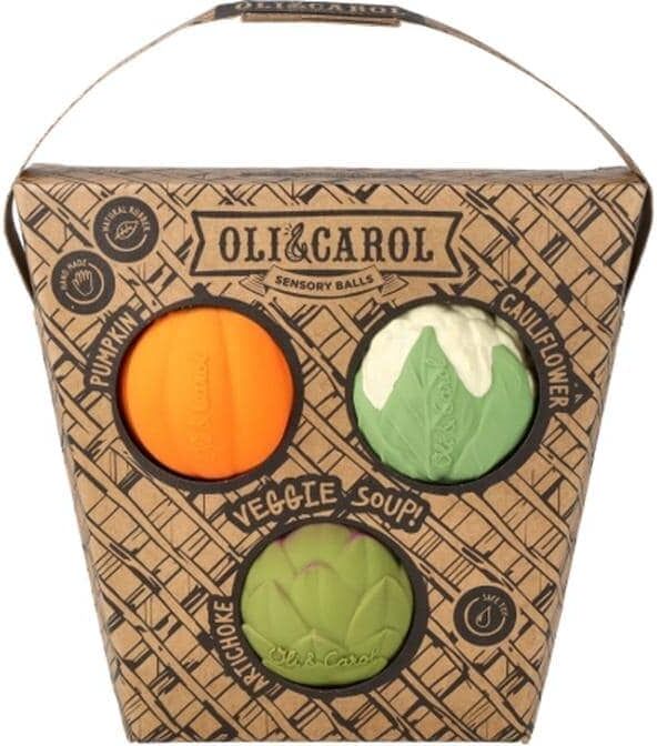 Lernspielzeug "Oli&Carol Veggie Soup Baby Sensory Balls", Kinder, bunt (mehrfarbig), Gummi, Lernspielzeug Lernspielzeug mehrfarbig Einheitsgröße