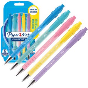 Papermate Kugelschreiber FlexGrip Ultra RT 2152934, farbig sortiert, Schreibfarbe schwarz, 5 Stück
