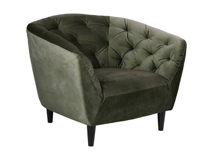 ACTONA GROUP Sessel in waldgrün, Polyester, Rubberwood - 97x78x84cm (BxHxT)