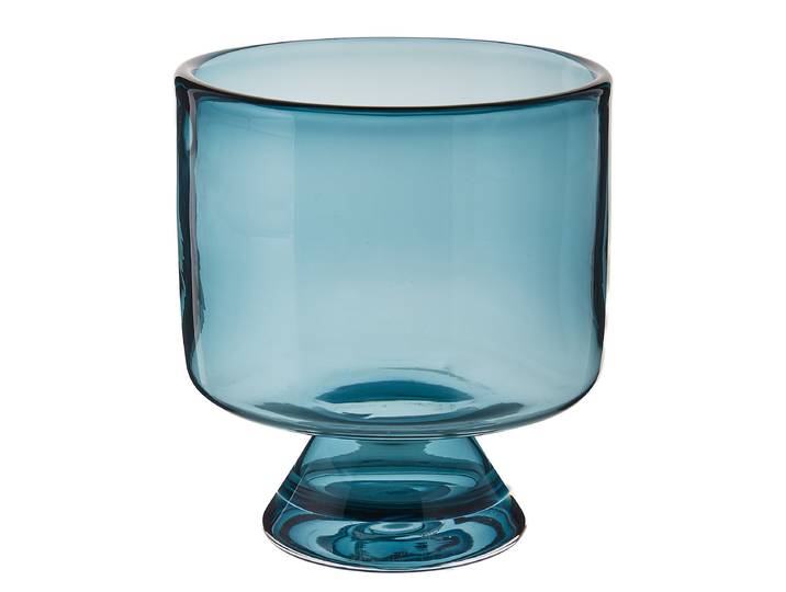 Windlicht BLUE MAISON mit Fuß 17cm