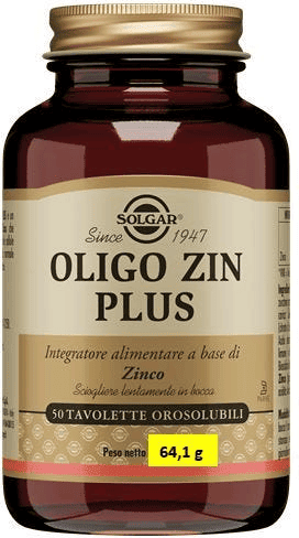 Solgar Oligo Zin Plus Integratore Difese Immunitarie 50 Tavolette