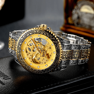 Multicon Wholesale Hub Stainless Steel Luxury Men Watch, Skeleton Automatic Mechanical Carved Wristwatch For Business Or Casual Stainless Steel Luxury Men Watch, Skeleton Automatic Mechanical Carved Wristwatch For Business Or Casual