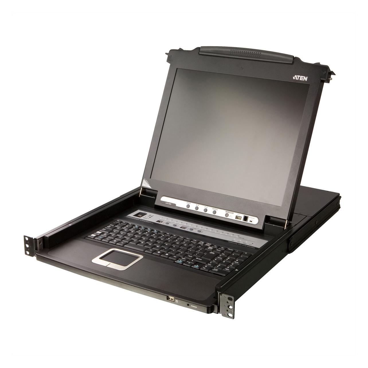 Aten CL5716M 43cm-LCD KVM Switch, USB-PS/2,VGA, 16Ports, DE-Layout (CL5716M D)
