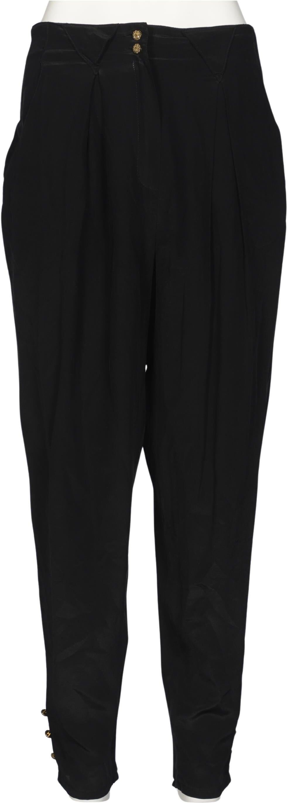 Elegance Paris Damen Stoffhose, Schwarz, Gr. W31, Seide - Second Hand