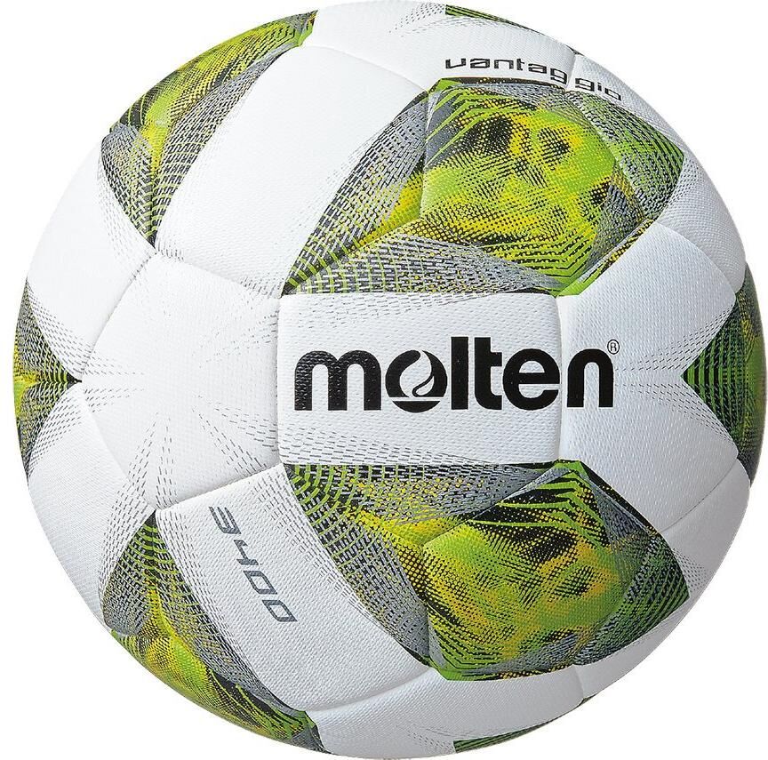 Fussball MOLTEN "Vantaggio Ballgrösse: 3", grün (grün, silberfarben, weiß), Bälle, 290 g, Polyurethane (PU), Fussball grün, silberfarben, weiß 290 g
