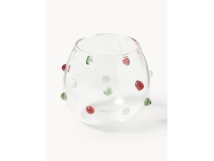 Mondgeblazen borosilicaatglazen shotglazen Perli, 4-delig