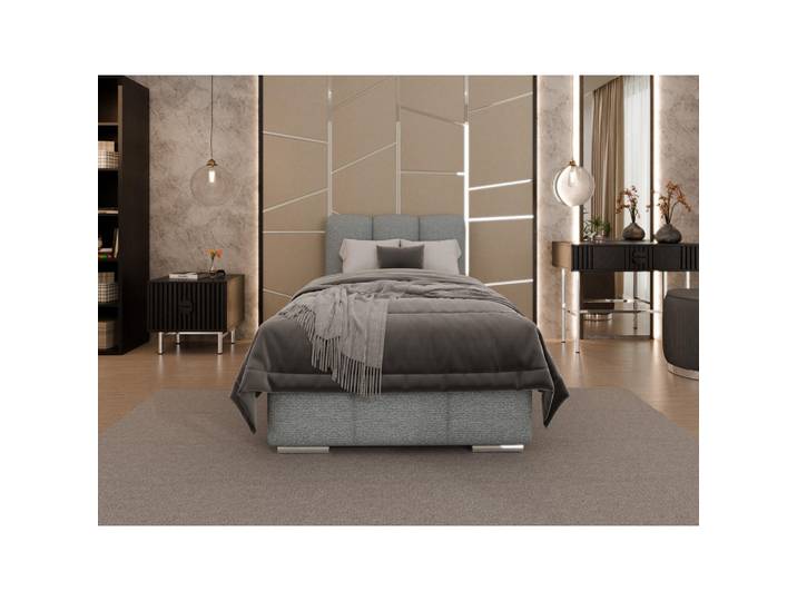 Homesy Polsterbett Zaira 90x200cm – Elegantes Polsterbett für modernen Wohnstil, Zonierte Multi-Taschen-Federkern (24cm), Blaugrau, Holz, Mode, 90x200 cm, Schlafzimmer, Betten, Polsterbetten