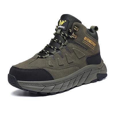 Herren-Wanderstiefel mit hoher Sohle und stoßdämpfender Sohle, atmungsaktive Outdoor-Trekkingschuhe zum Bergsteigen, für Wanderwege und Campingausflüge
