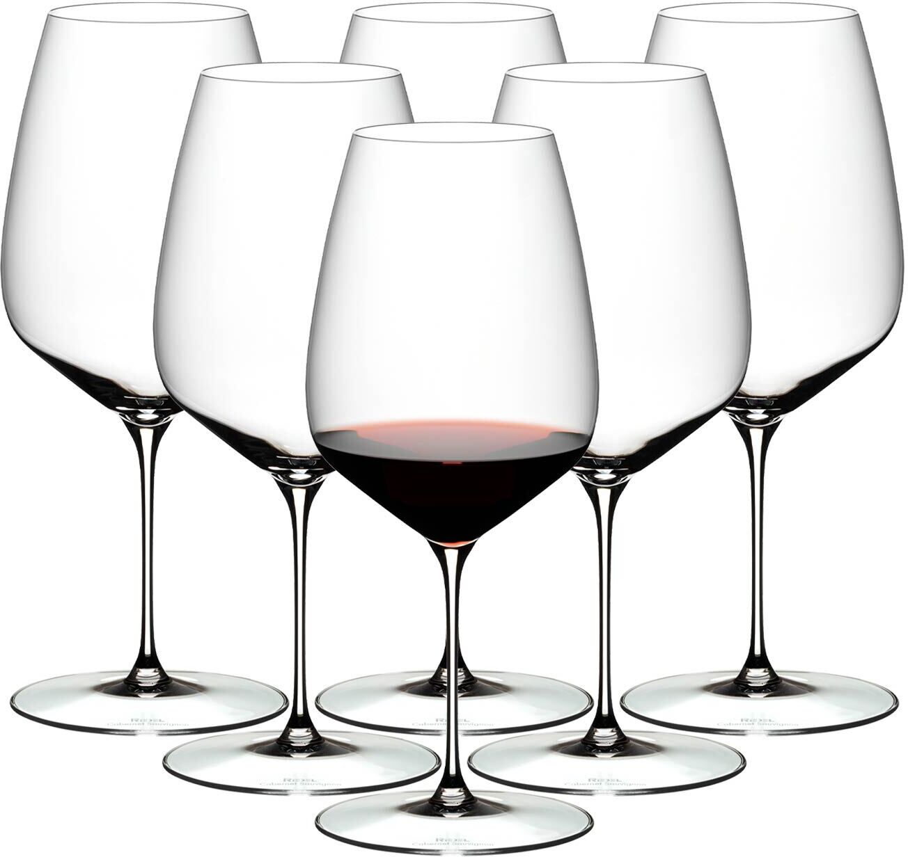 Rotweinglas "Cabernet Merlot Weinglas Veloce 829 ml 6er Set transparent", bunt (transparent), 6 tlg., Glas, RIEDEL THE WINE GLASS COMPANY, Trinkgefäße, Rotweinglas