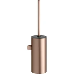 KEUCO Moll Toilettenbürstengarnitur 12769290101 mit Metallgehäuse, Bürste mit Deckel, Wand, Rotgold gebürstet/anthrazit