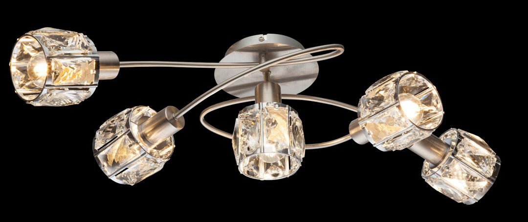Rosdorf Park Emmeline Semi Flush Mount Silver