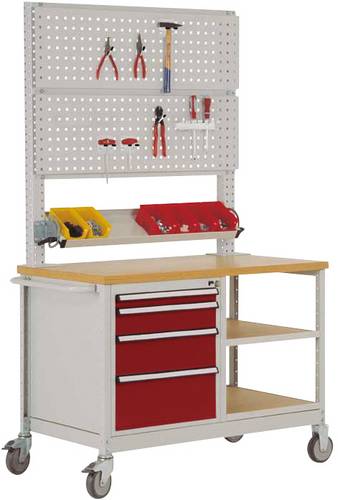 Manuflex MW2033.3003 Werkbank-Mobil Rubin-Rot