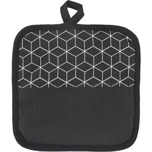 Metaltex Topflappen 239501001, Baumwolle, schwarz, 17 x 17cm, 2 Stück