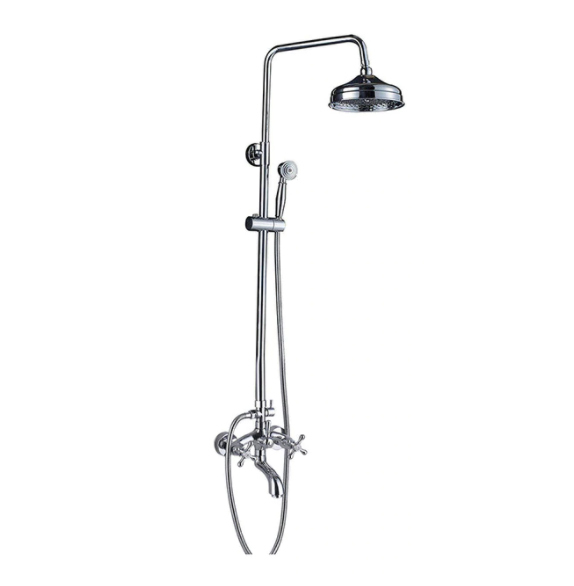 LAUFERI EMON silberner Wand-Brausemischer