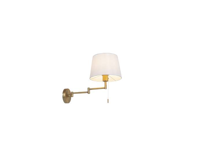 Applique murale intelligente bronze avec abat-jour blanc, Wifi