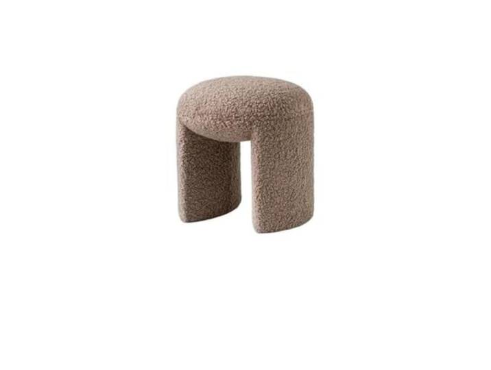 Zymjzbetic Kleiner runder Hocker for das Wohnzimmer Make-up-Bereiche Vielseitiger niedriger Sitz for Umkleiden(Khaki)