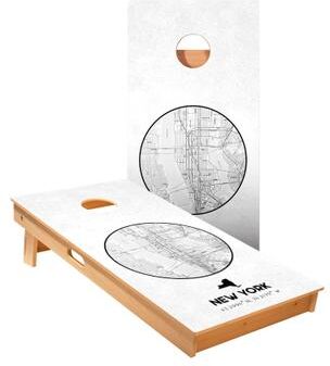 Skip's Garage New York State Map Cornhole Boards
