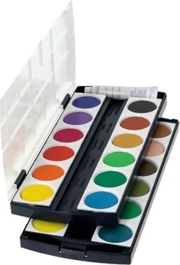 Herlitz Deckfarbkasten ST24, 24 Farben, aus Kunststoff