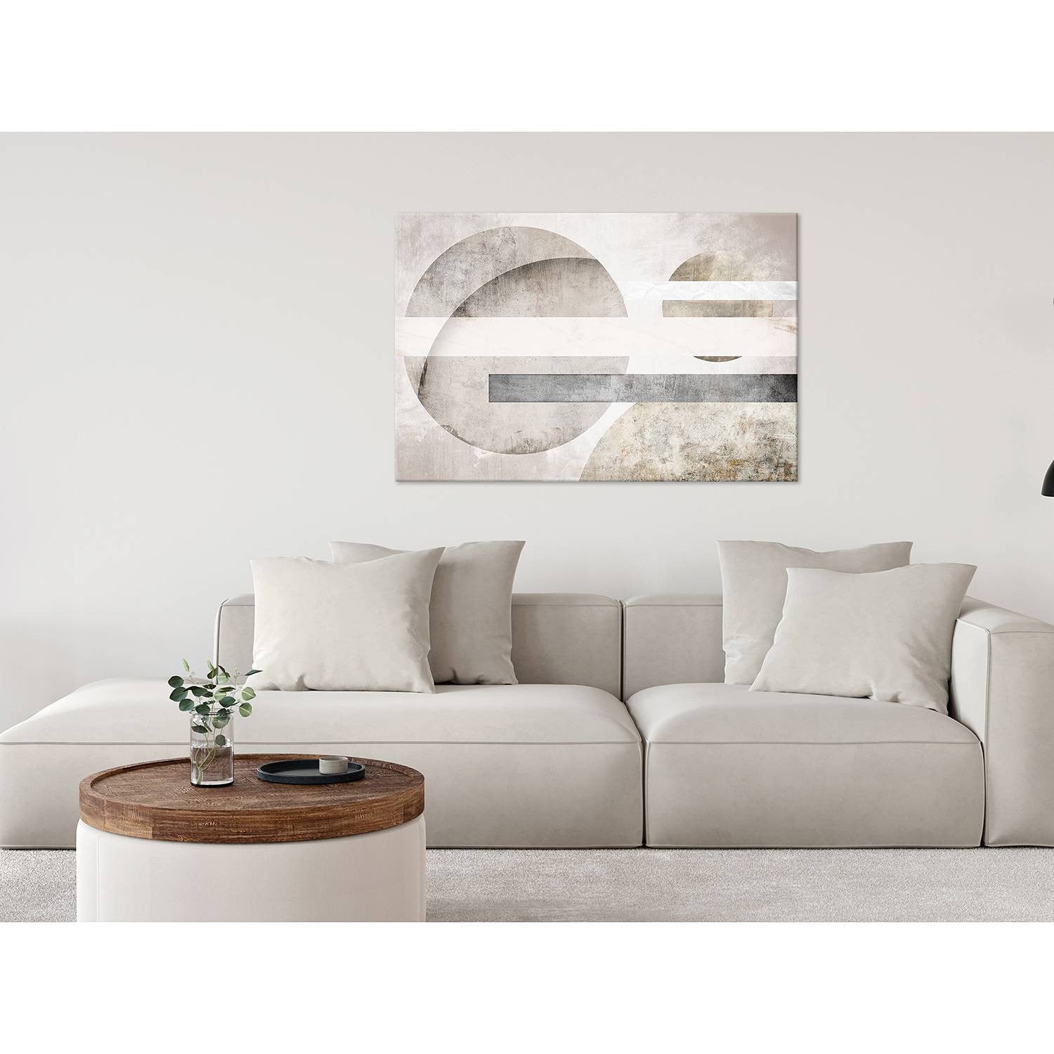 home24 Planets linnen wanddecoratie grijs 120 x 80 cm