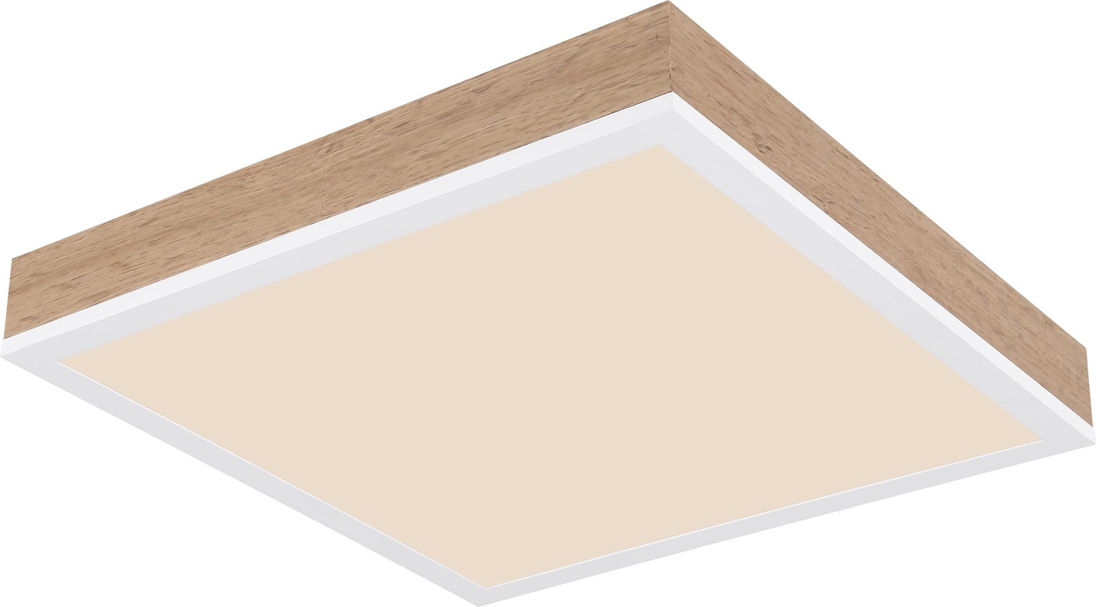 Globo Lighting Design plafondlamp Doro wit/bruin B: 30 cm, D: 30 cm, H: 6 cm