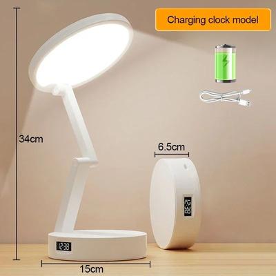 Uplift Treasures Rechargeable Foldable LED Desk Lamp With Clock a Type With Clock usb