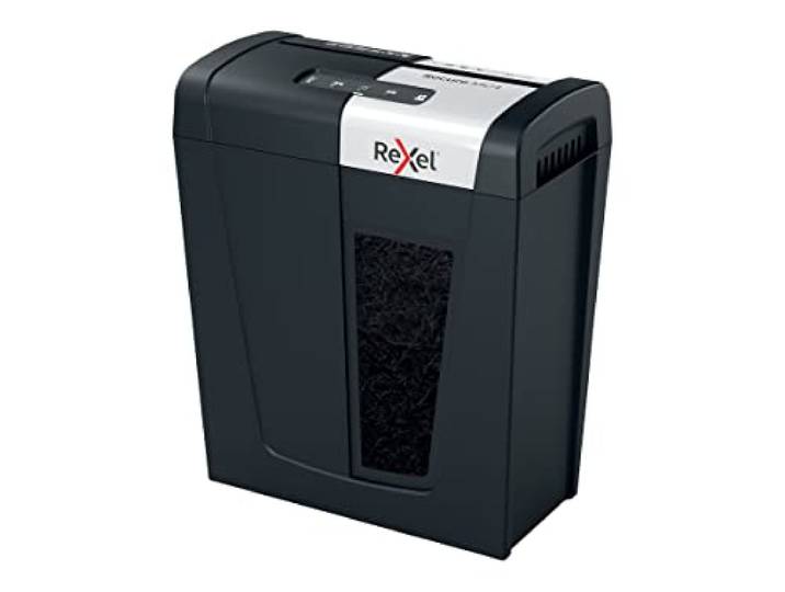 Rexel MC4 Whisper-Shred™ Aktenvernichter, Mikroschnitt, schreddert bis zu 4 Seiten, Sicherheitsstufe P5, 14 Liter Abfallbehälter, äußerst leise und kompakt, für zu Hause, Secure Serie