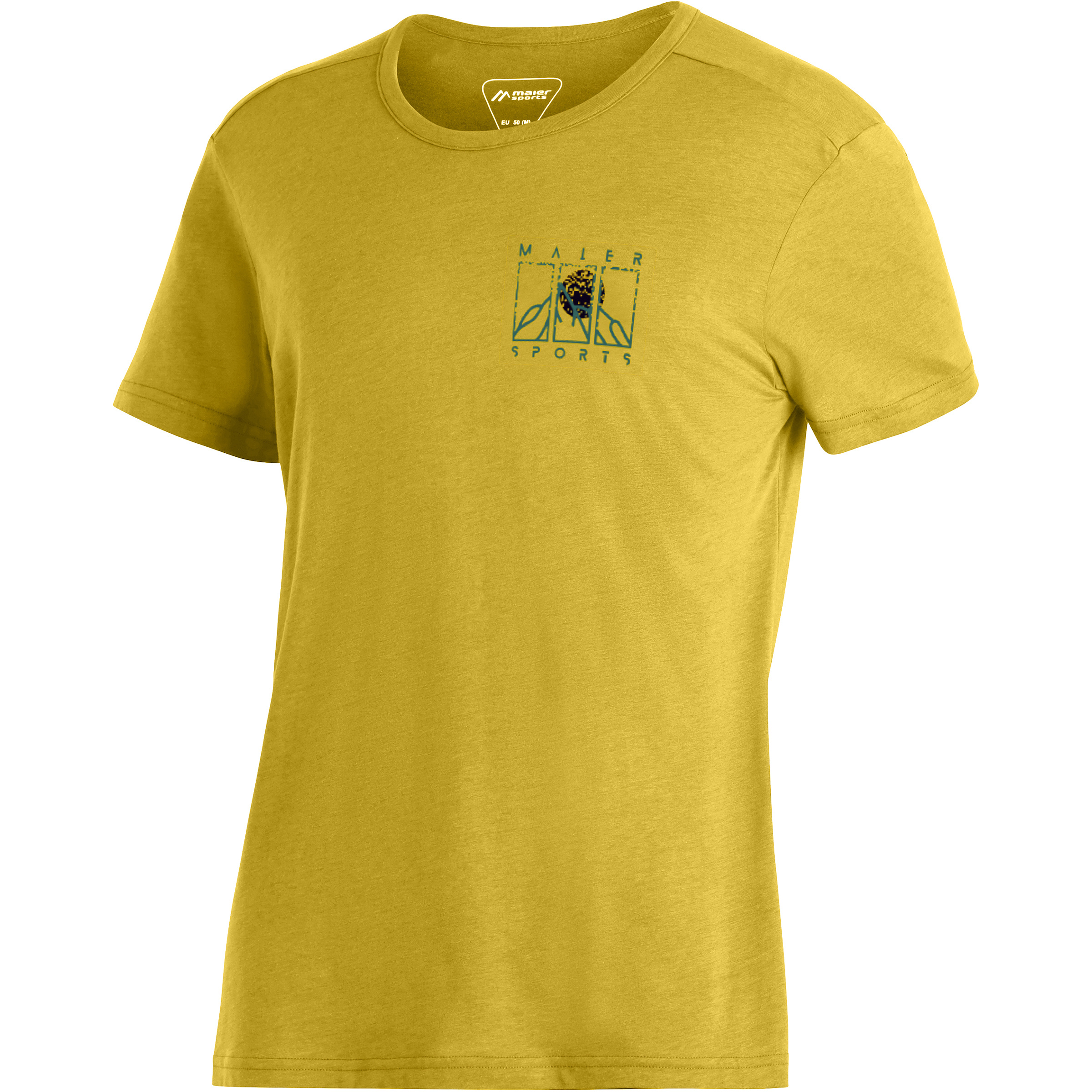 Maier Sports Jorgen Herren T-Shirts gelb Größe L Trekking Hautfreundlich