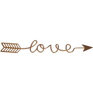 Rayher Schriftzug 46199616, aus Metall, Wanddeko, Love, 24 x 3,2 cm