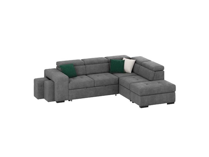 Ecksofa mit Schlaffunktion DENVER rechts anthrazit