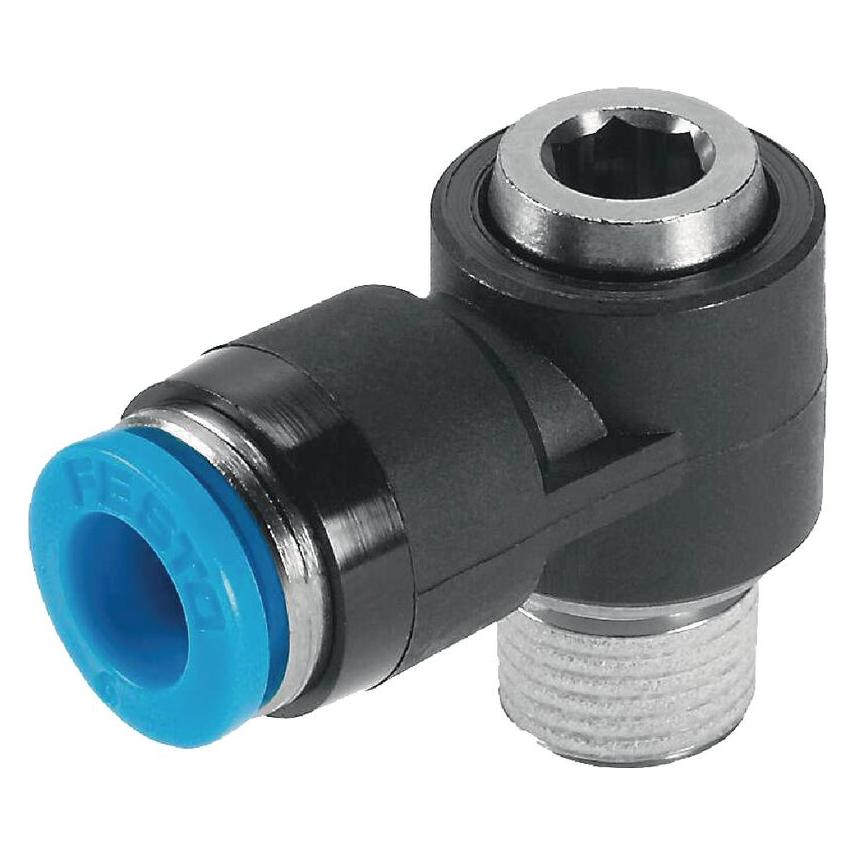 Festo Push-in Elbow Fitting, Male R1/4, 8mm (QSLV-1/4-8-I)