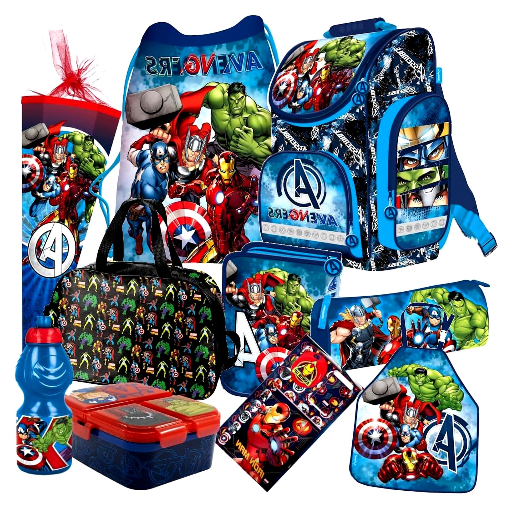 Avengers 10 Teile Set Schulranzen Ranzen Federmappe Tornister Schultüte 85 cm mit Sticker-von