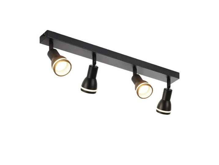 Nettlife Deckenstrahler Kissingen 4-flammig 55/5/15.7 cm, Schwarz, Metall, Gu10, 5x15.7x55 cm, Lampen & Leuchten, Innenbeleuchtung, Spots & Strahler, Deckenspots