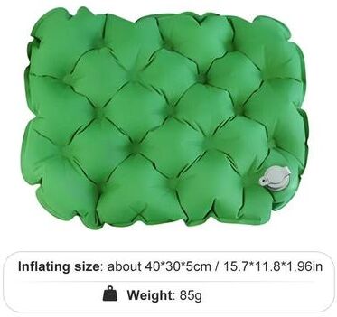 Uplifted Goods Inflatable Mattress Seat Cushion Portable For Outdoor Camping Hiking green