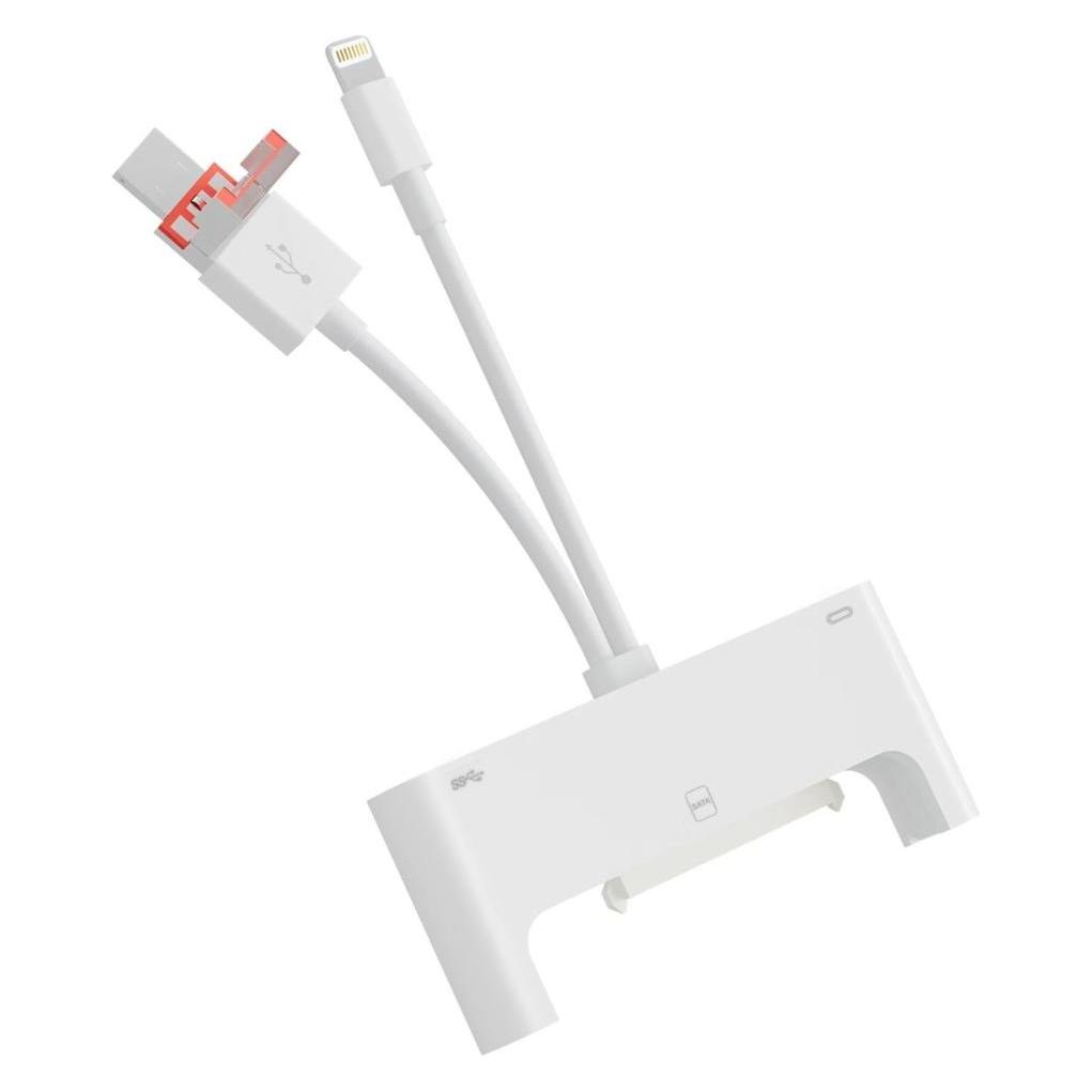 PowerGuard Dual Head USB-C/USB-A Lightning to SATA SSD USB 3.0 Adapter (USB-A, Lightning, USB-C) (00034950)