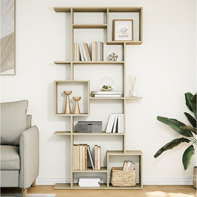 Clicnbuy Estantería de madera de ingeniería roble Sonoma 92x29x188 cm