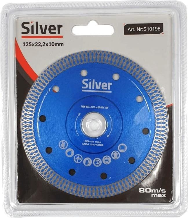 Silver diamantschijf 125 x 22,2 mm