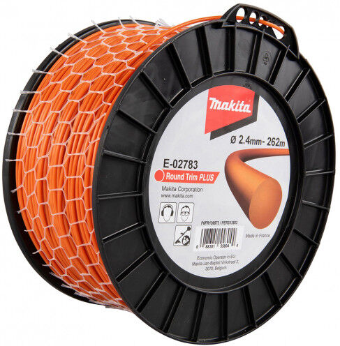 Makita E-02783 Fil nylon Plus 2,4mm, 262m, orange, rond