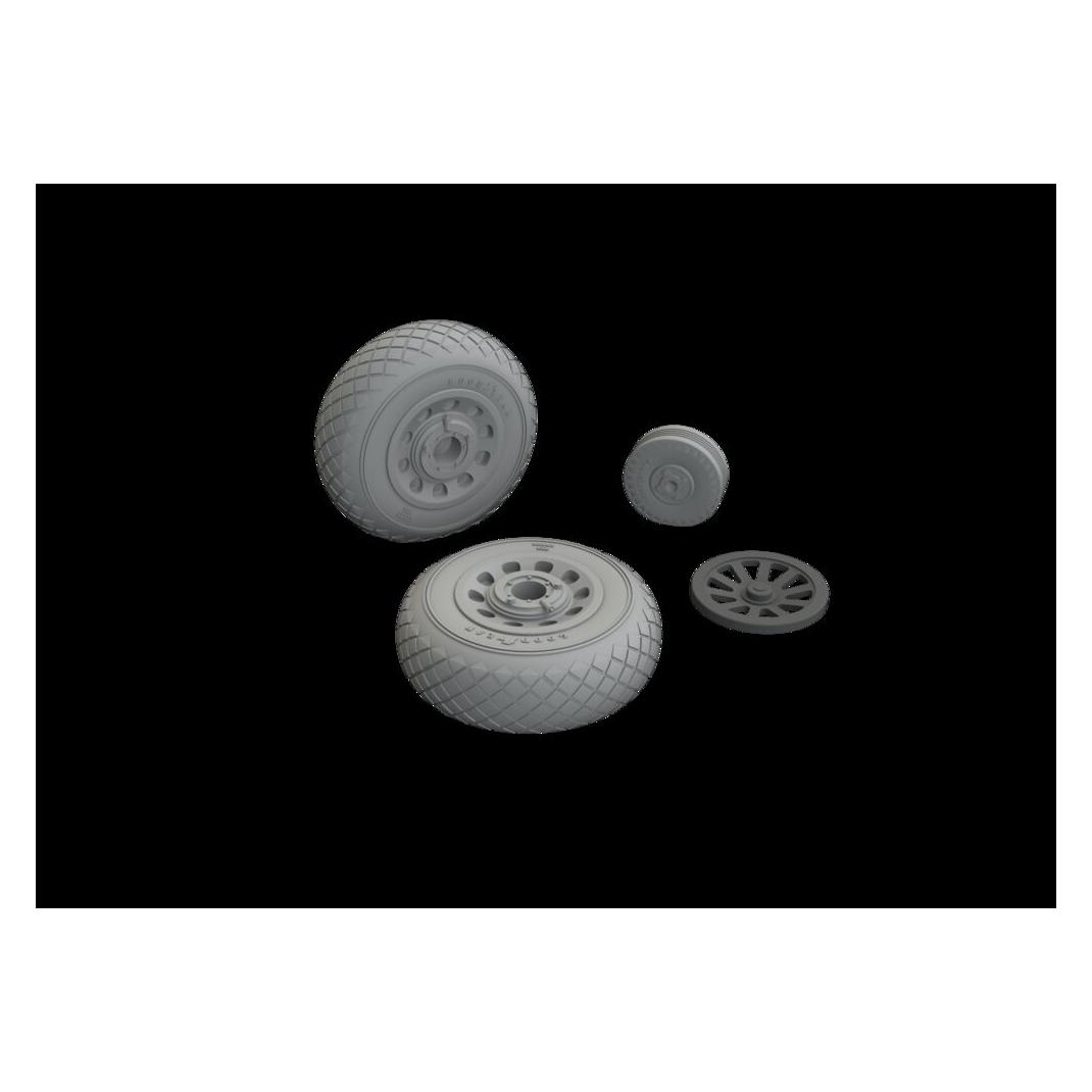 Eduard P-51B/C wheels diamond tread (648986)