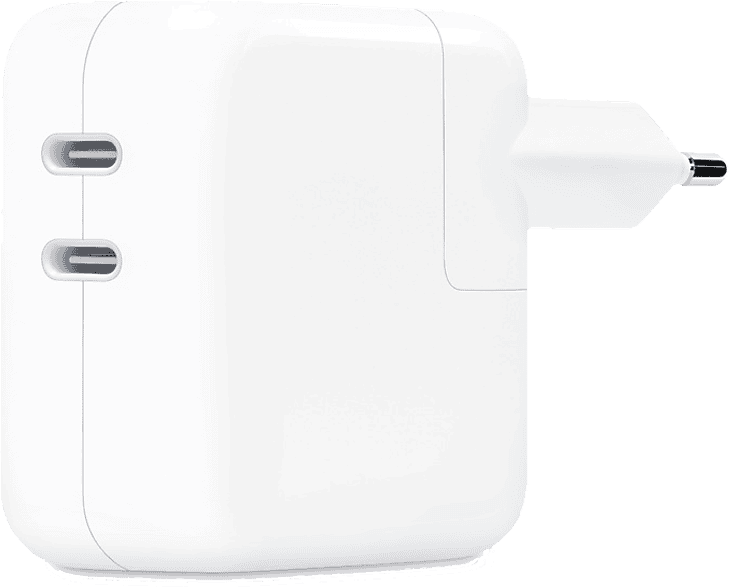 Apple Cargador y Adaptador de Corriente, Dual, USB-C 35 W, Blanco