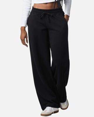 American Apparel FTP00 Women's French Terry Wide Leg Pants in Black size Medium   85/15 cotton/polyester