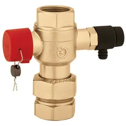 Caleffi 5580 Kappenventil für Ausdehnungsgefäß mit Entleerung 3/4" x 1"