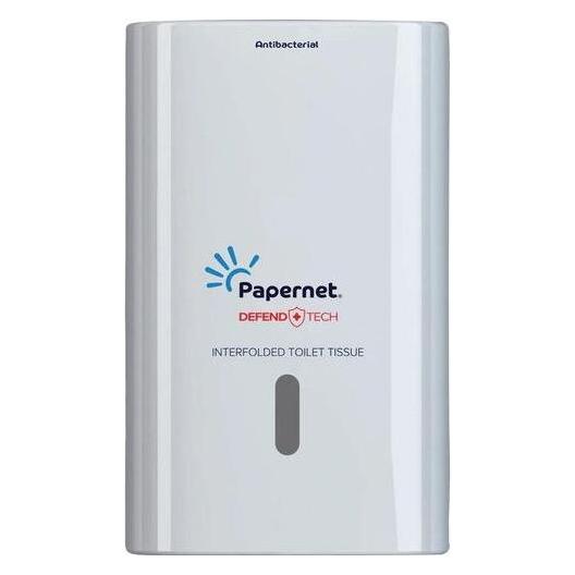 Papernet Einzelblatt & Kleinrollen Spender 265x135x165, ANTIBAC (416147)